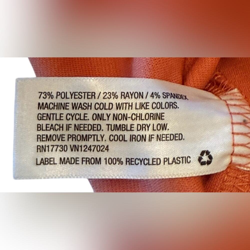 Prologue Calm Orange Sleeveless Mock-Neck Belted Dress with Pockets Size Small - Picture 15 of 16
